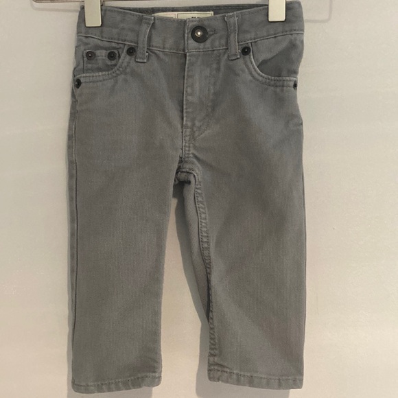 LEVIS straight 514 corduroy for baby gray 12 months - Picture 2 of 6